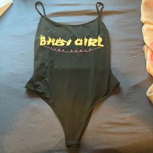 Thrasher lettering babygirl onesie romper bodysuit